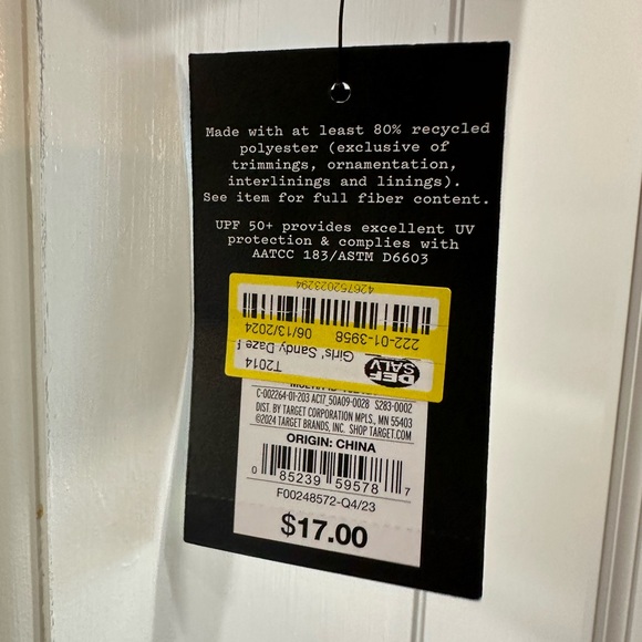 Girls' Sandy Daze Palm Printed Bikini Top - art class S 6/7 - Picture 4 of 4